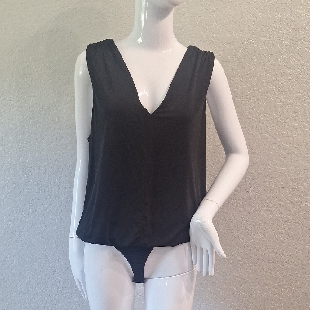 Boston Proper Black Bodysuit NWT